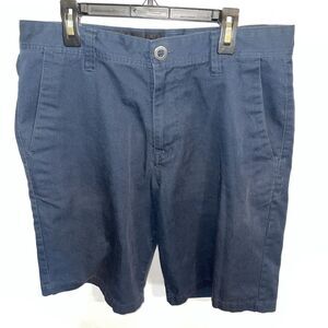 Volcom Bermuda Shorts Men’s Size 31 Blue Zip Fly Pockets Inseam 10 Rise 11